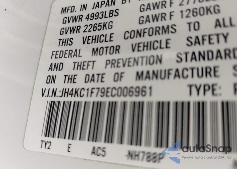 2014 Acura Rlx from USA, damaged, VIN JH4KC1F79EC006961